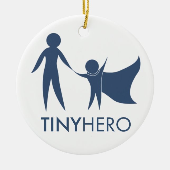Standarddekoration des Tiny Hero Logos Keramik Ornament (Vorne)