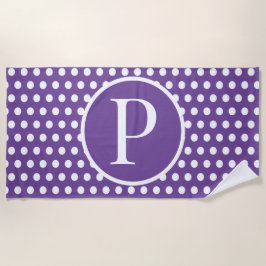 Standarder Anfangsbuchstabe Polka Dot Strandtuch