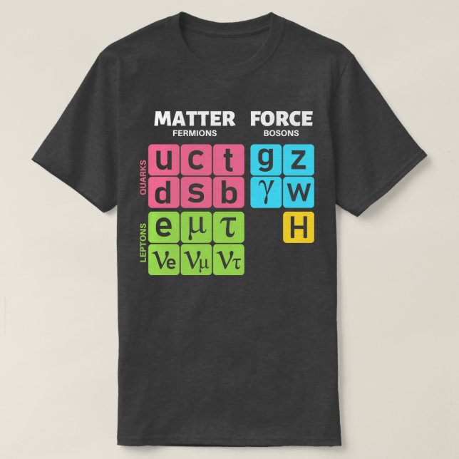Standardmodell der Teilchenphysik 1 T-Shirt (Design vorne)