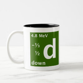 Standardmodell (unten Quark) Zweifarbige Tasse