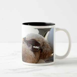 Standardpudel 3 zweifarbige tasse