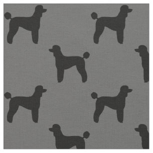 Standardpudel-HundeSilhouette-Muster Stoff