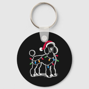 Standards Poodle Weihnachtsbeleuchtung Weihnachtsm Schlüsselanhänger