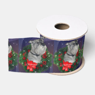 Standardschnauzer-Weihnachten Ripsband
