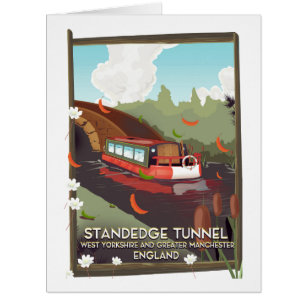 Standedge Tunnel UK Kanal Reiseplakat.