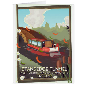 Standedge Tunnel UK Kanal Reiseplakat.