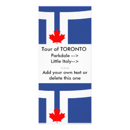 Ständerkarte mit Flagge von Toronto Werbekarte