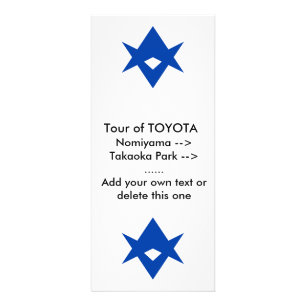 Ständerkarte mit Flagge von Toyota City Werbekarte