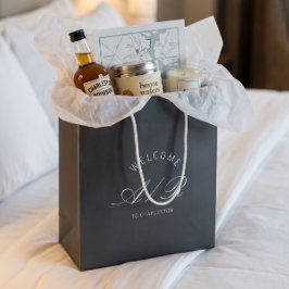 Standesamtliche Hochzeit Elegante Dunkelgraue Will Mittlere Geschenktüte
