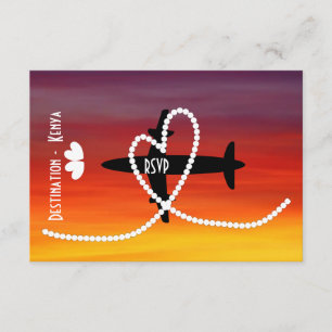 Standesamtliche Hochzeiten im Ausland Kenia RSVP Einladung