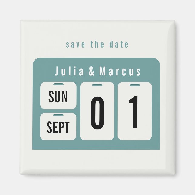 Ständiger Kalender Save the Date Hochzeitsmagazin Magnet (Vorne)