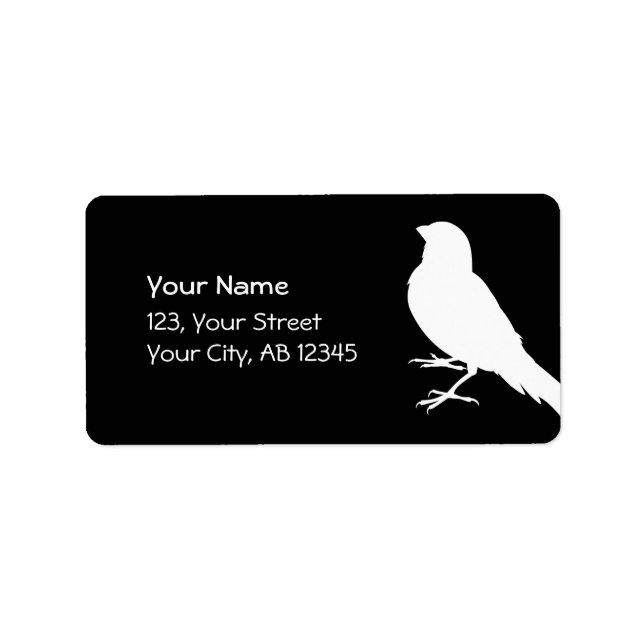 Standing Canary Bird Adressaufkleber (Vorne)