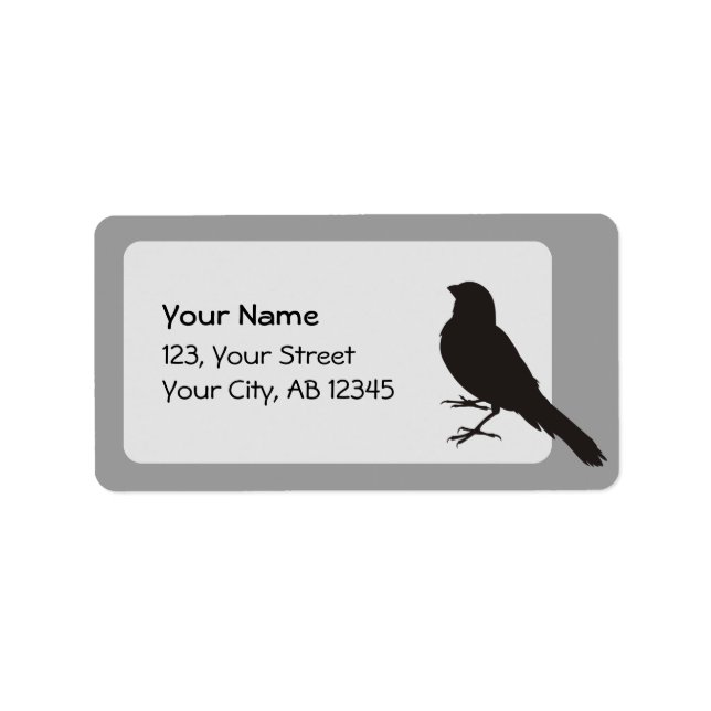 Standing Canary Bird Adressaufkleber (Vorne)