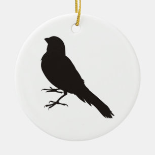 Standing Canary Bird Keramik Ornament