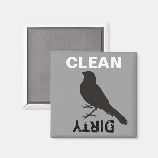 Standing Canary Bird Magnet (Vorderseite/Rückseite)