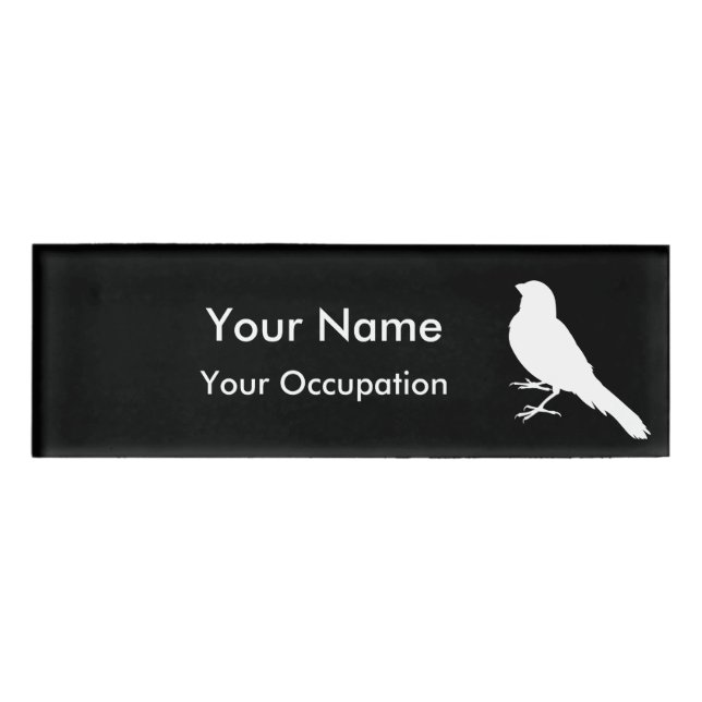 Standing Canary Bird Namenschild (Vorderseite)