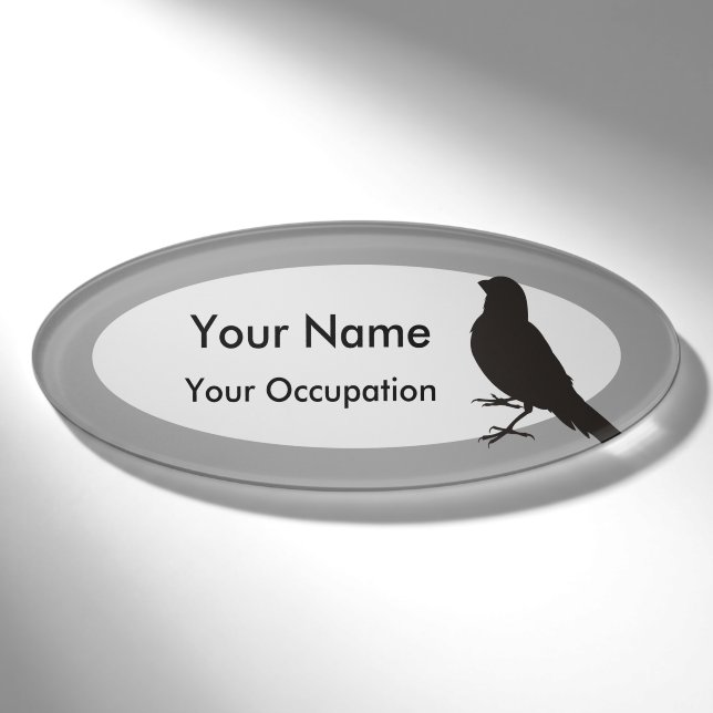 Standing Canary Bird Namenschild (Vorderseite)