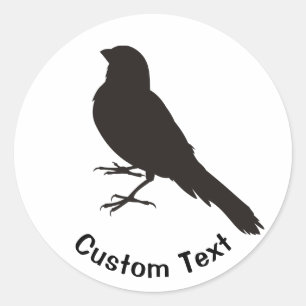 Standing Canary Bird Runder Aufkleber
