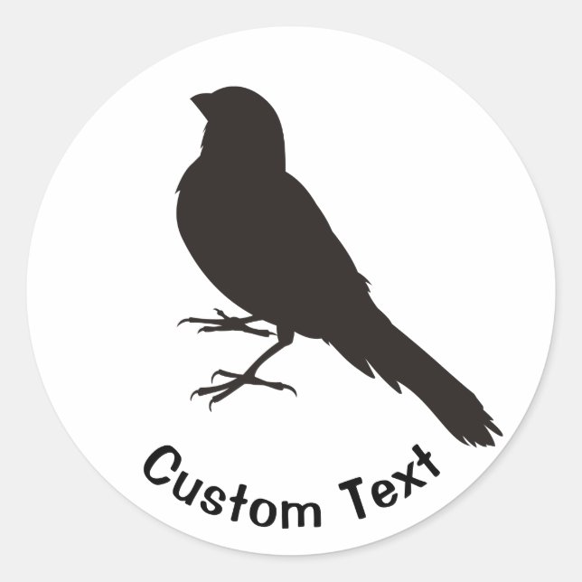 Standing Canary Bird Runder Aufkleber (Vorderseite)