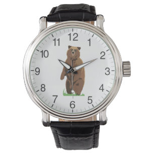 Standing Grizzly Bear Armbanduhr