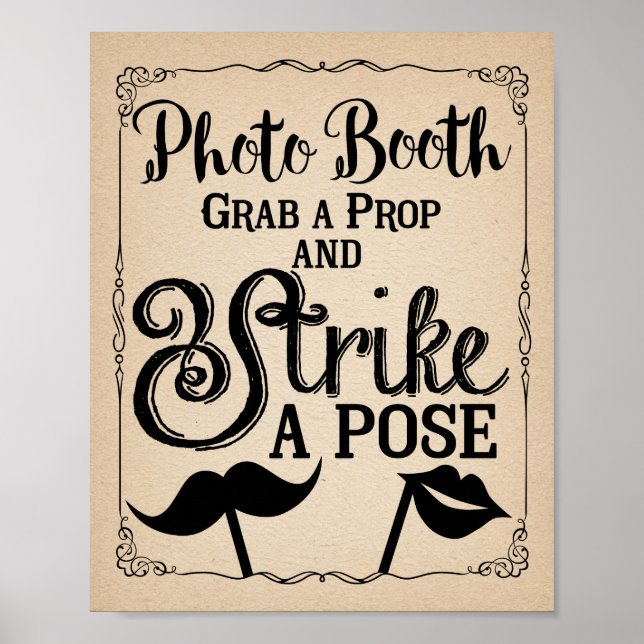 Standmarke für Hochzeitsegie-Selfie-Foto Poster (Vorne)