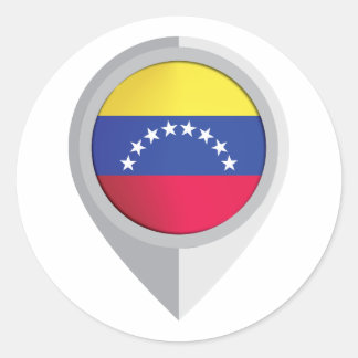 Standortflagge für Venezuela Button Runder Aufkleber