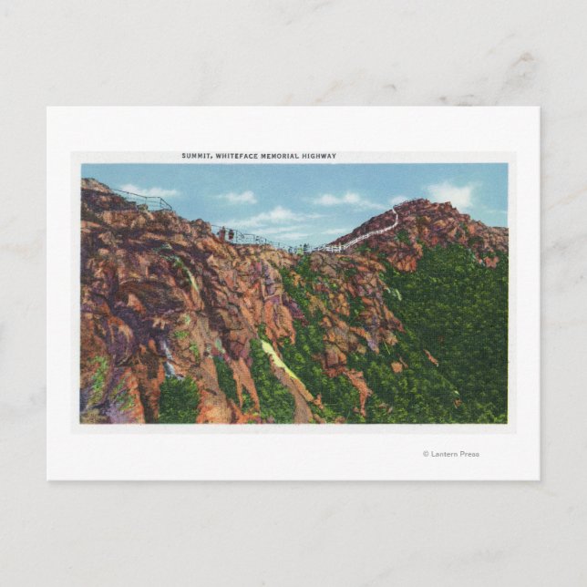 Standpunkt des Gipfels von Whiteface Mt Postkarte (Vorderseite)