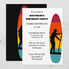 Standup Paddelbrett SUP Custom Party Einladung