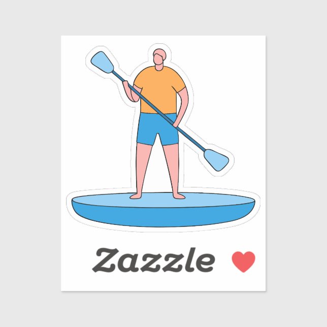 Standup Paddle Board Retro Vintages Design Geschen Aufkleber (Blatt)