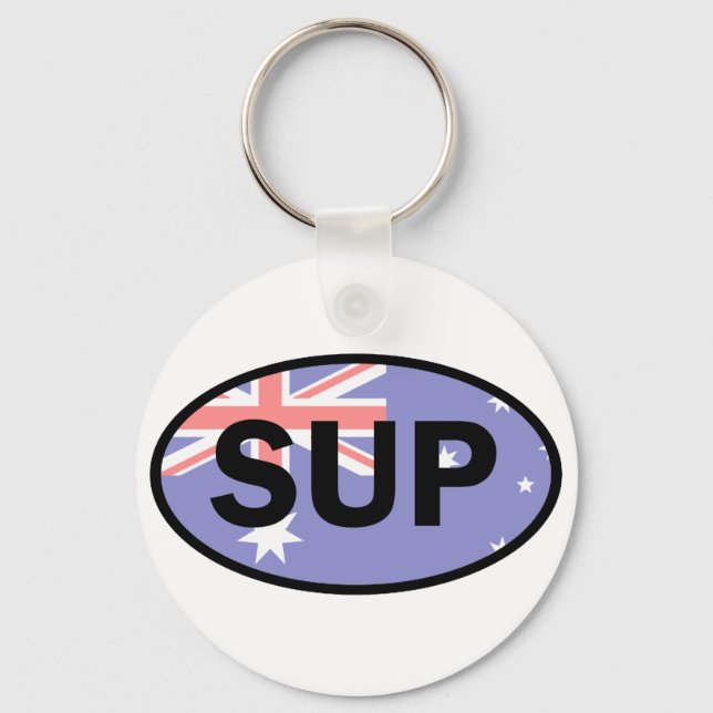 Standup Paddleboard Australia Flag Schlüsselanhänger (Vorderseite)