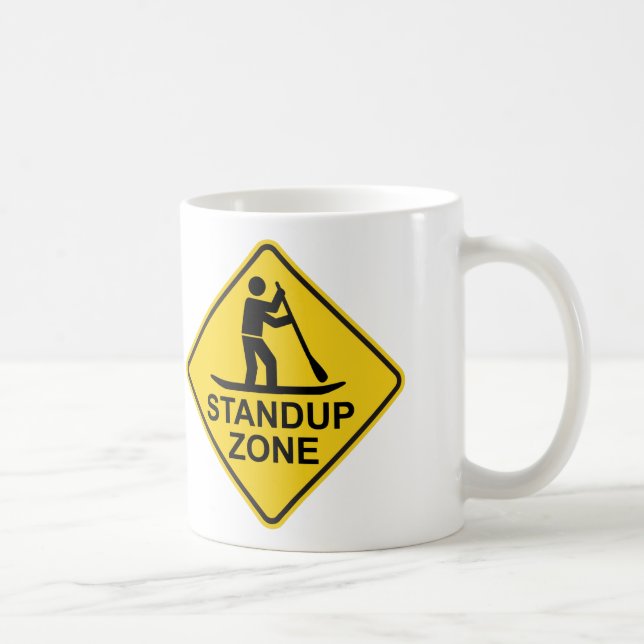 Standup Paddleboarding Zone Road Sign Kaffeetasse (Rechts)