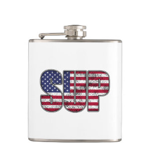 Standup Paddling SUP American Flag Flachmann