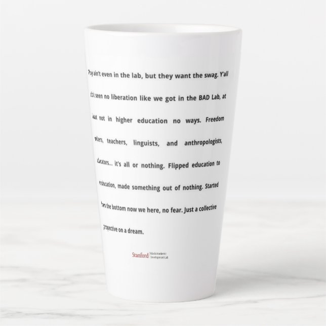 Stanford BAD Labrador - Group Gedicht Latte Tasse (Vorderseite)