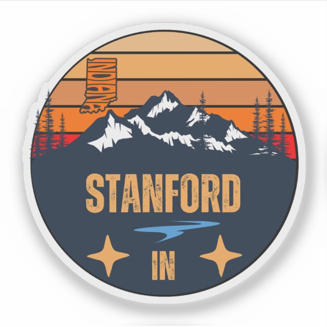 Stanford, Indien Aufkleber (Vorderseite)