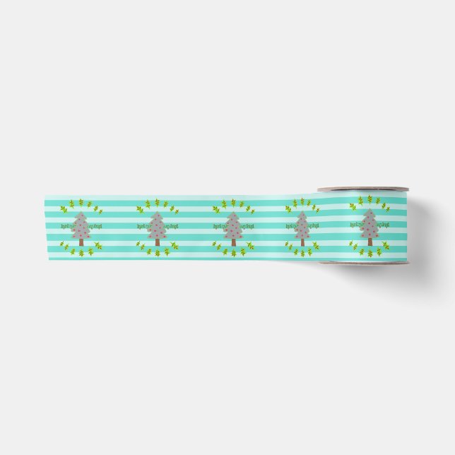 Stange Bäume_Retroblau Satinband (Vorderseite)