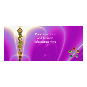 STANGE VON ASCLEPIUS, 7 CHAKRAS, YOGA, GEISTIGE WERBEKARTE