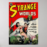 STANGE WORLDS Science Fiction Comic Buchabdeckung