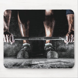 Stangen und Kreide - Weightlifting-Druck Mousepad