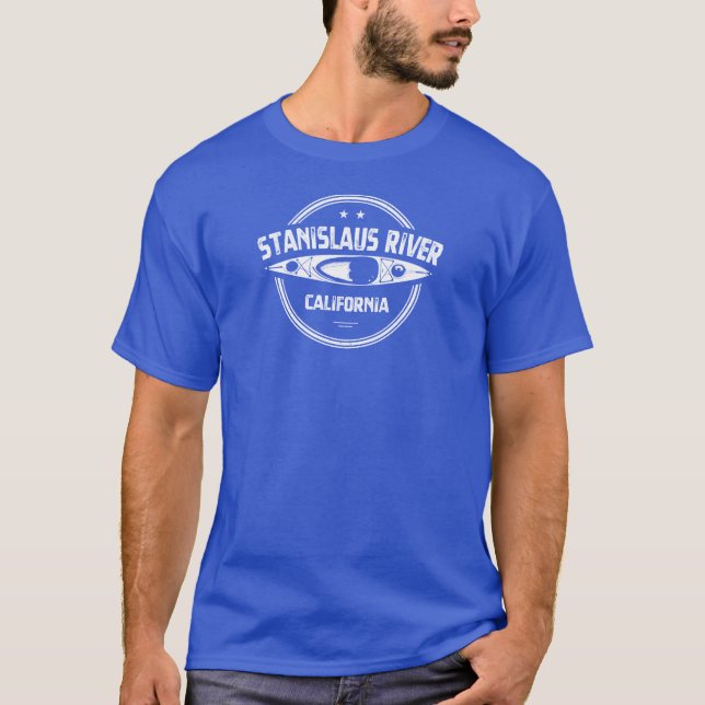 Stanislaus River California Kayaking T-Shirt (Vorderseite)