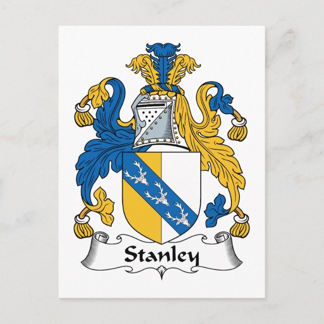 Stanley Familienwappen Postkarte (Vorderseite)