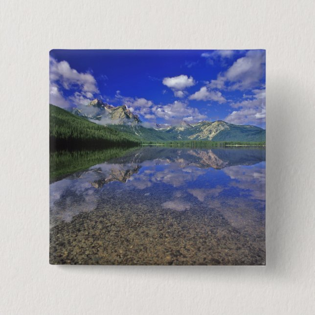 Stanley Lake im Sawzahngebirge von Idaho Button (Vorderseite)