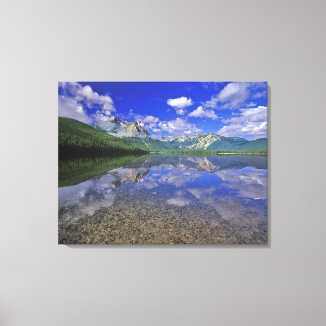 Stanley Lake im Sawzahngebirge von Idaho Leinwanddruck (Vorderseite)