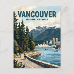 Stanley Park Seawall Vancouver Kanada Postkarte