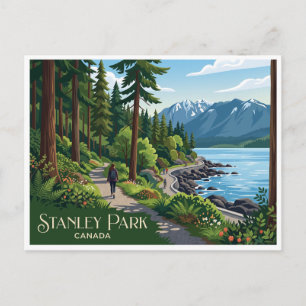 Stanley Park Seawall Vancouver Kanada Postkarte