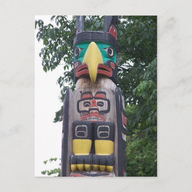 Stanley Park Totem Postkarte (Vorderseite)