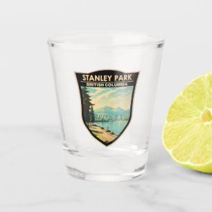 Stanley Park Vancouver Canada Travel Art Vintag Schnapsglas