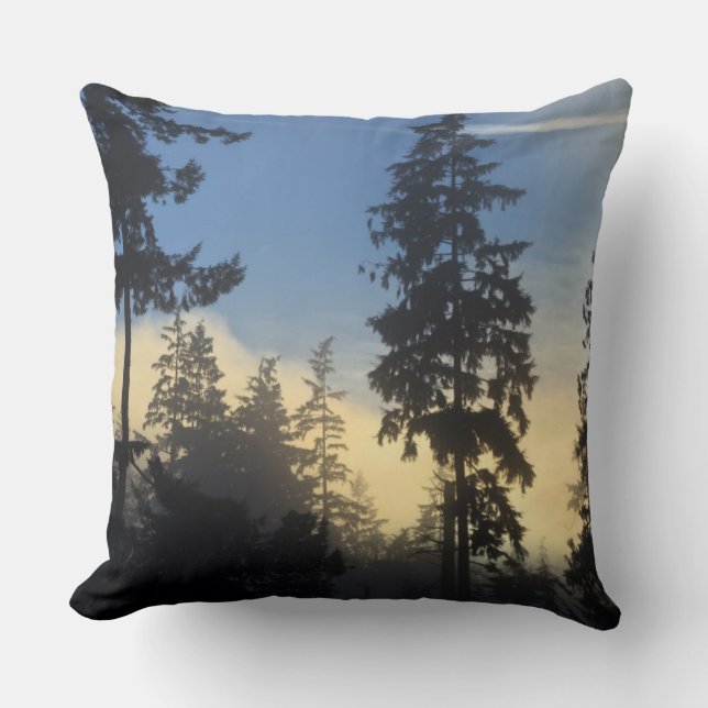 Stanley Park, Wald, Nebel der Meeresschicht Kissen (Vorderseite)