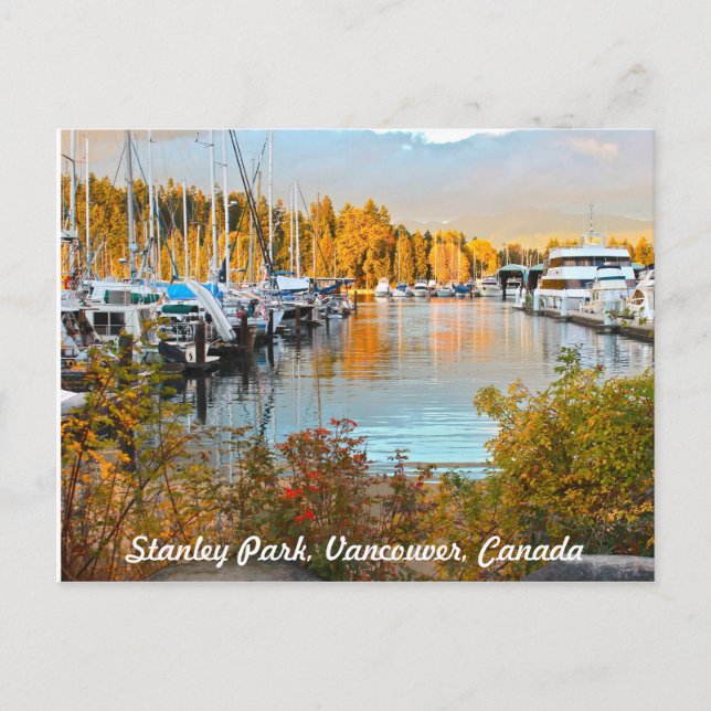 Stanley Park Waterside Postcard Postkarte (Vorderseite)