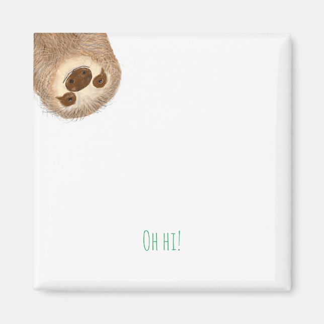 Stanley sloth aimant personnalisé "oh salut !" (Devant)