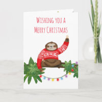 Stanley Sloth auf Weihnachts-Jumper-Festkarte